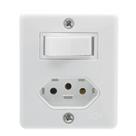 Conjunto Interruptor Paralelo + Tomada 10A Sobrepor SistemaX