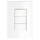 Conjunto Interruptor Paralelo Triplo 4x2 Branca Lunare