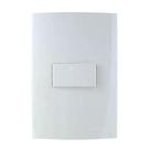 Conjunto Interruptor SImples 10a 250v 4x2 Branco Sleek - Margirius