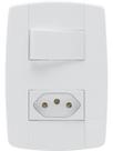 Conjunto Interruptor Simples 10A + Tomada 20A 250V Ilumi Lev
