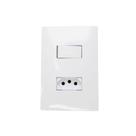 Conjunto Interruptor Simples 10a + Tomada 20a 94201 - Ilumi Conjunto Interruptor Simples 10a + Tomada 20a 94201 - Ilumi