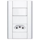 Conjunto Interruptor Simples+1tomada Padrão 2p+t 20a 250 Volts 1436 Fame Conj.1tecla Simp+1tomad