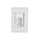 Conjunto Interruptor Simples + 2 Tomada 2P+T 10A 4x2 Tramontina Liz Conjunto Interruptor Simples + 2 Tomada 2P+T 10A 4x2 Tramontina Liz