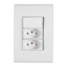 Conjunto Interruptor Simples + 2 Tomadas 20a - Linha Liz - Tramontina