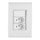 Conjunto Interruptor Simples + 2 Tomadas 20a - Linha Liz - Tramontina