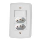 Conjunto Interruptor Simples + 2 Tomadas 20a - Linha Lux2 - Tramontina