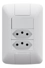 Conjunto Interruptor Simples 6A + 2 Tomada 20A 250V Aria