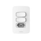 Conjunto Interruptor Simples Duplo Com Tomada Gracia Alumbra