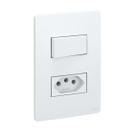 Conjunto Interruptor Simples e Tomada 20a Branco Esatta Weg