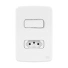 Conjunto Interruptor Simples + Tomada 10A 4X2 Composé Branco - Weg
