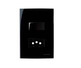Conjunto Interruptor Simples + Tomada 10A 4x2 Preto Ebony Clean MarGirius Conjunto Interruptor Simples + Tomada 10A 4x2 Preto Ebony Clean MarGirius