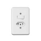 Conjunto Interruptor Simples + Tomada 10a - Linha Stylus - Ilumi