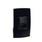 Conjunto Interruptor Simples + Tomada 10A Preto Force Line