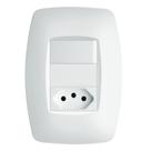 Conjunto Interruptor Simples + Tomada 2P+T 10A 250 Volts Elegance - 2260 - FAME