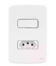 Conjunto Interruptor Simples Tomada 2p+t 10a 4x2 Branca Weg Conjunto Interruptor Simples Tomada 2p+t 10a 4x2 Branca Weg