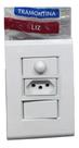 Conjunto interruptor simples + tomada 2p+t 10a + dimmer tramontina liz