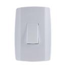 Conjunto interruptor simples vertical 10a 250v - slim - ilumi