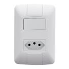 Conjunto Interruptor + Tomada 10a Aria Placa 4x2 Tramontina