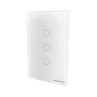 Conjunto Interruptor Touch Zigbee 4x2 3 Botões Branco 10A 250V ZTS3W