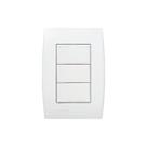 Conjunto Interruptor Triplo Simples Soprano Siemens Ilus