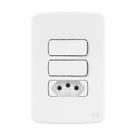 Conjunto Interruptores Paralelos+ Tomada 10A Placa 4x2 Branco Compose Weg Conjunto Interruptores Paralelos+ Tomada 10A Placa 4x2 Branco Compose Weg