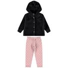 Conjunto inverno bebe menina parka casaco sobretudo fleece legging jacquard grosso
