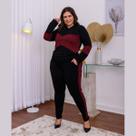 Conjunto Inverno Blusa Manga Longa Com Capuz E Calça Comprida Plus Size