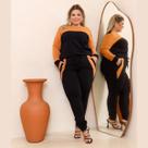 Conjunto Inverno Blusa Manga Longa E Calça Joguer Plus Size