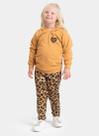 Conjunto Inverno Menina Marrom Blusão com Capuz e Legging Coração de Oncinha