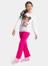Conjunto Inverno Menina Mescla Blusão em Moletom e Calça Bailarina Garota Shine