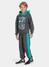 Conjunto Inverno Menino Cinza Blusão com Capuz e Calça com Recorte em Moletom Urso Cool Conjunto Inverno Menino Cinza Blusão com Capuz e Calça com Recorte em Moletom Urso Cool