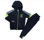 Conjunto inverno menino jaqueta com capuz e calça em moletom