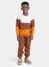 Conjunto Inverno Menino Mescla Blusão com Recortes e Calça em Moletom Style MLK