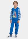 Conjunto Inverno Menino Royal Blusão Manga Xadrez e Calça em Moletom Skate