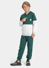 Conjunto Inverno Menino Verde Blusão com Recorte e Calça com Cadarço em Moletom MLK