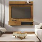 Conjunto Íris com Mesa de Centro Retangular MDF MDP 90CM Cumaru e Opala Madetec Móveis Conjunto Íris com Mesa de Centro Retangular MDF MDP 90CM Cumaru e Opala Madetec Móveis