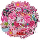Conjunto Iron on Patch TACVEL de 45 peças rosa para roupas, faça você mesmo