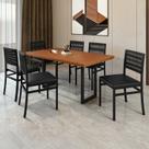 Conjunto Itália Tampo Ripado Eucalípto 160cmx90cm com 6 Cadeiras Barcelona Conjunto Itália Tampo Ripado Eucalípto 160cmx90cm com 6 Cadeiras Barcelona