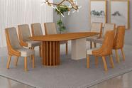 Conjunto jantar 08 cadeiras maciça 2x1 Pilar - Arbo Design