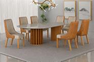 Conjunto jantar 08 cadeiras maciça 2x1 Pilar VD- Arbo Design
