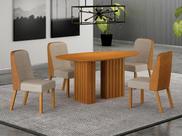 Conjunto jantar 4 cadeiras maciça 1,35x90 Iza - Arbo Design Conjunto jantar 4 cadeiras maciça 1,35x90 Iza - Arbo Design