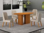 Conjunto jantar 4 cadeiras maciça 1,35x90 Iza - Arbo Design Conjunto jantar 4 cadeiras maciça 1,35x90 Iza - Arbo Design