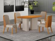 Conjunto jantar 4 cadeiras maciça 1,35x90 Iza - Arbo Design Conjunto jantar 4 cadeiras maciça 1,35x90 Iza - Arbo Design