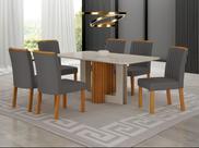 Conjunto jantar 6 cadeiras 1,60x080 Izabelle - Arbo Design Conjunto jantar 6 cadeiras 1,60x080 Izabelle - Arbo Design