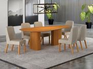 Conjunto jantar 6 cadeiras maciça 1,80x0,90 Iza Arbo Design
