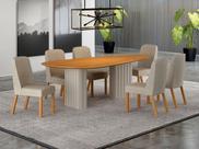 Conjunto jantar 6 cadeiras maciça 1,80x90 Iza - Arbo Design