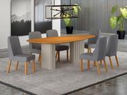 Conjunto jantar 6 cadeiras maciça 1,80x90 Iza - Arbo Design