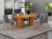 Conjunto jantar 6 cadeiras maciça 2x1 Iza - Arbo Design Conjunto jantar 6 cadeiras maciça 2x1 Iza - Arbo Design