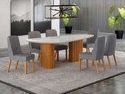 Conjunto jantar 6 cadeiras maciça 2x1 vdo Iza - Arbo Design Conjunto jantar 6 cadeiras maciça 2x1 vdo Iza - Arbo Design