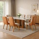 Conjunto jantar 6 lugares 1,80m Tifany - Arbo Design
